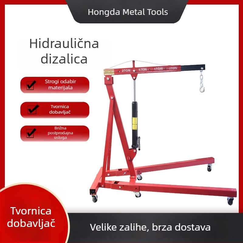 Sklopivi hidraulični dizalica za motor automobila, mobilni servisni dizalica, kapacitet od 2-3 tona