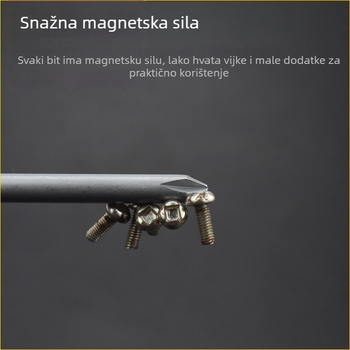 Krstasti bit za električnu odvijač, S2 legura, križna glava, 5 mm osovina, PH0–PH2, duljina 150–300 mm