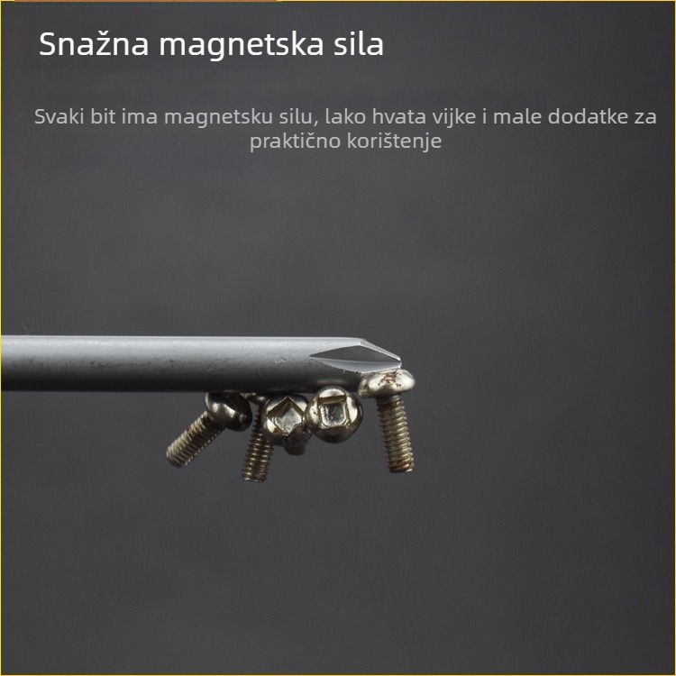 Krstasti bit za električnu odvijač, S2 legura, križna glava, 5 mm osovina, PH0–PH2, duljina 150–300 mm
