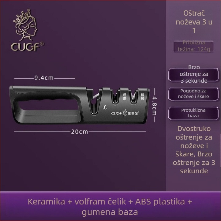 Nova višenamjenska kuhinjska oštrač s dijamantnim kamenom za oštrenje