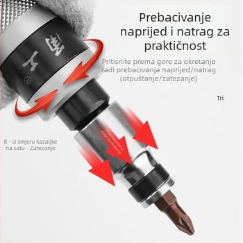 17-djelni set impakt odvijača s bitovima Phillips, ravnim, Torx i unutarnjim šesterokutima