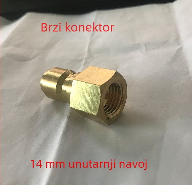 Visokotlačni pištolj za pranje automobila, spoj za crijevo s unutarnjim navojem M14, muški brzo spoj, pribor za glavu crijeva 280380