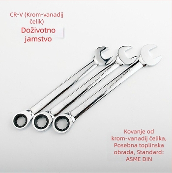 CR-V krom vanadijska čelika, 6-32 mm račni ključ s otvorenim Torxom
