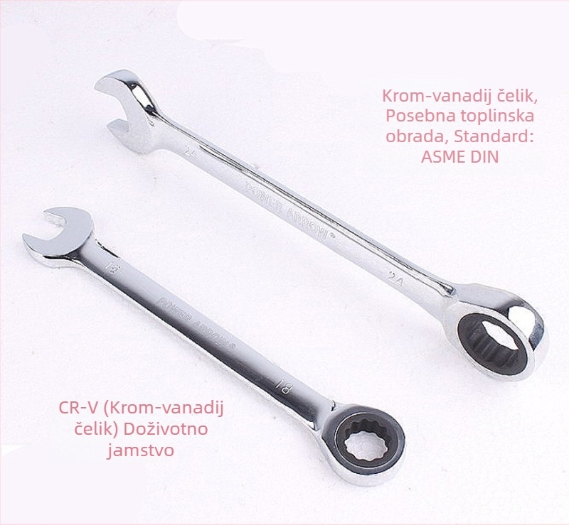 CR-V krom vanadijska čelika, 6-32 mm račni ključ s otvorenim Torxom