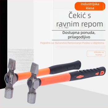 Ploški čekić s plastičnim držačem, geološki čekić za inspekciju i uklanjanje hrđe, čekić s kljunom patke