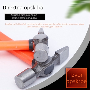 Ploški čekić s plastičnim držačem, geološki čekić za inspekciju i uklanjanje hrđe, čekić s kljunom patke