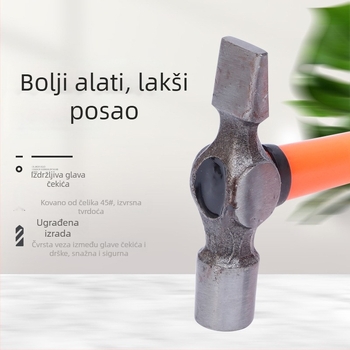Ploški čekić s plastičnim držačem, geološki čekić za inspekciju i uklanjanje hrđe, čekić s kljunom patke