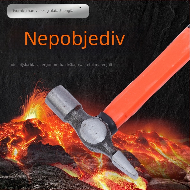 Ploški čekić s plastičnim držačem, geološki čekić za inspekciju i uklanjanje hrđe, čekić s kljunom patke