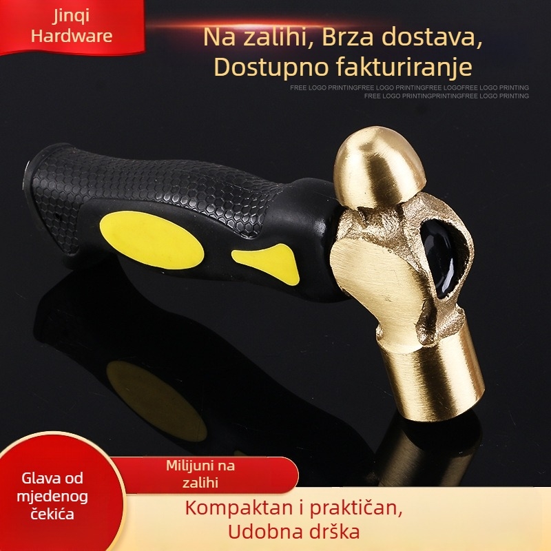 Mini mosazni čekić, otporan na eksplozije, dvostruki čekić za graviranje s plastičnom drškom, model K2802