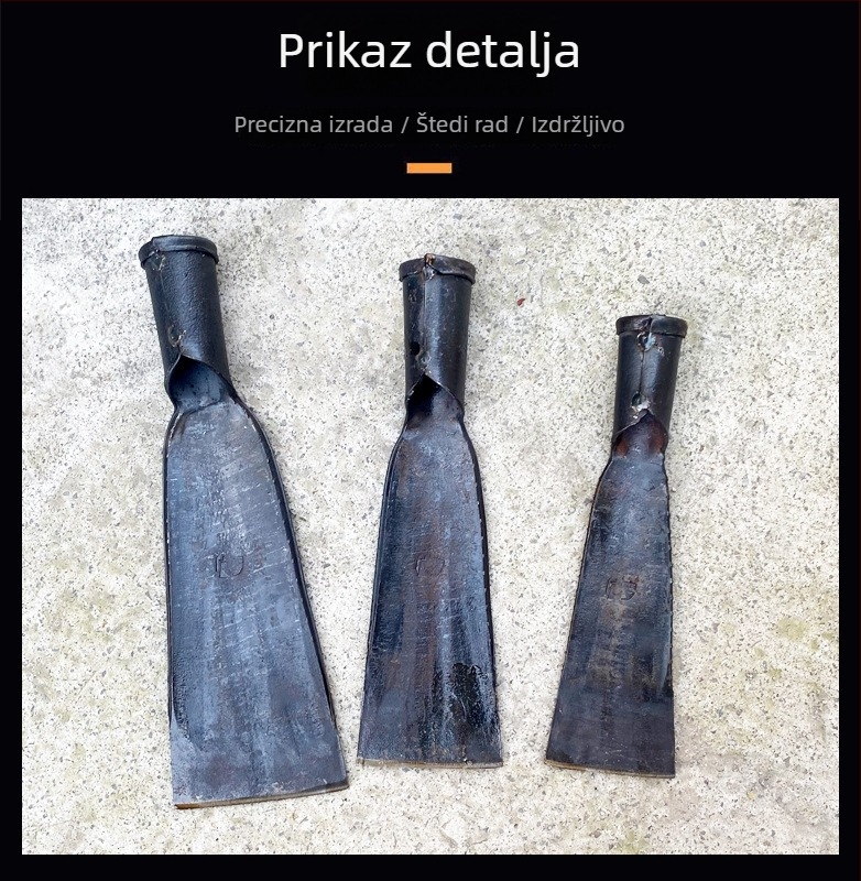 Ručna kovana debela poljoprivredna lopata za kopanje korijena drveća, kopanje jama, Luoyang stil lopate, alat za bušenje rupa za stubove i kopanje bambusovih izdanka