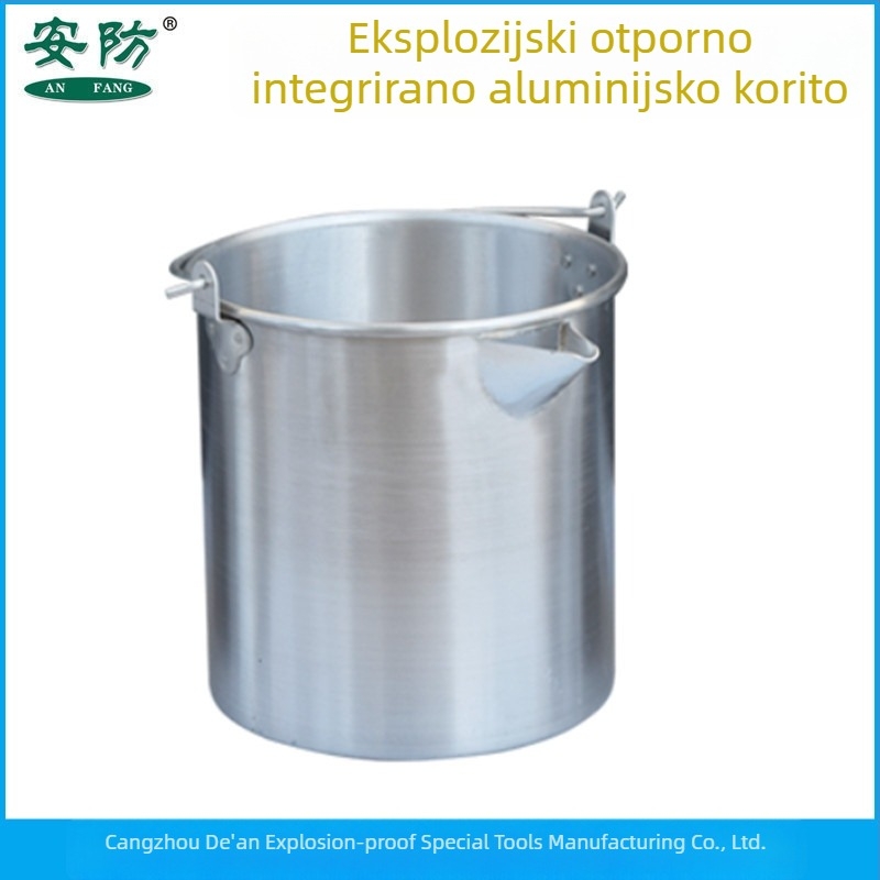 Eksplozijski otporan aluminijski bubanj s konusnim i ravnim tijelom, poklop, izlaz tipa duckbill, zgusnjen aluminijski spremnik goriva za vodu za gašenje na benzinskim postajama.