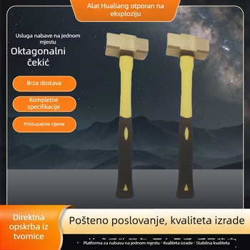Eksplozijski otporan čekić s osmerokutnom glavom od bakrene legure, 900 g, višenamjenski