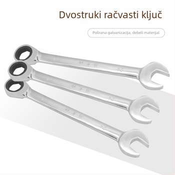 72-zubi ráčnički ključ s otvorom u obliku cvijeta šljive, dvostruka uporaba, 8–32 mm, višestruka uporaba, dvosmjerni