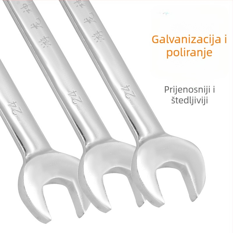 72-zubi ráčnički ključ s otvorom u obliku cvijeta šljive, dvostruka uporaba, 8–32 mm, višestruka uporaba, dvosmjerni