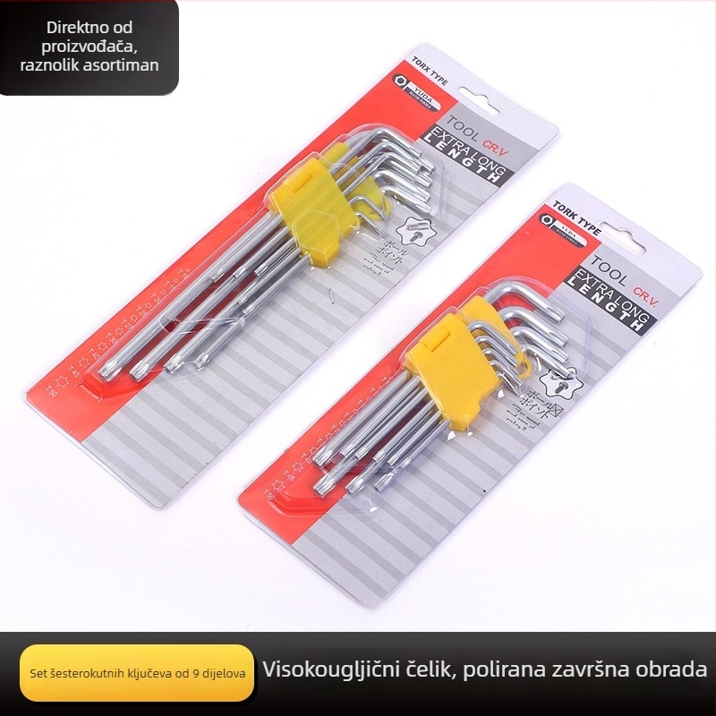 Šesterokutni ključ u obliku cvijeta, srednje dužine i produženi, čelik 45#