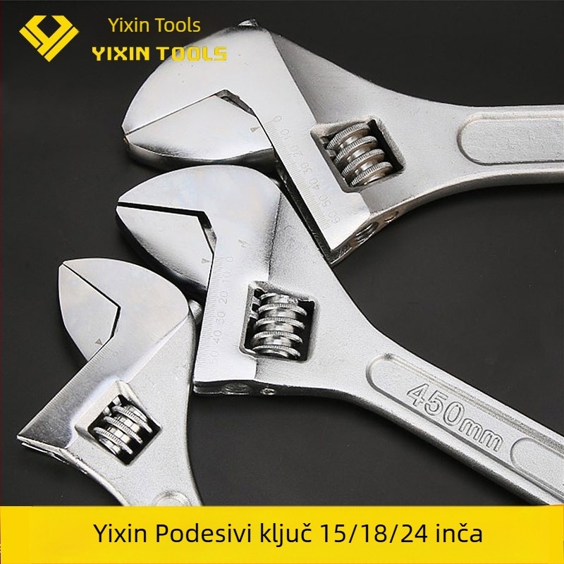 Yixin 15-inčni podesivi ključ za uštedu napora, 18-inčni i 24-inčni podesivi ključevi, alat za popravke