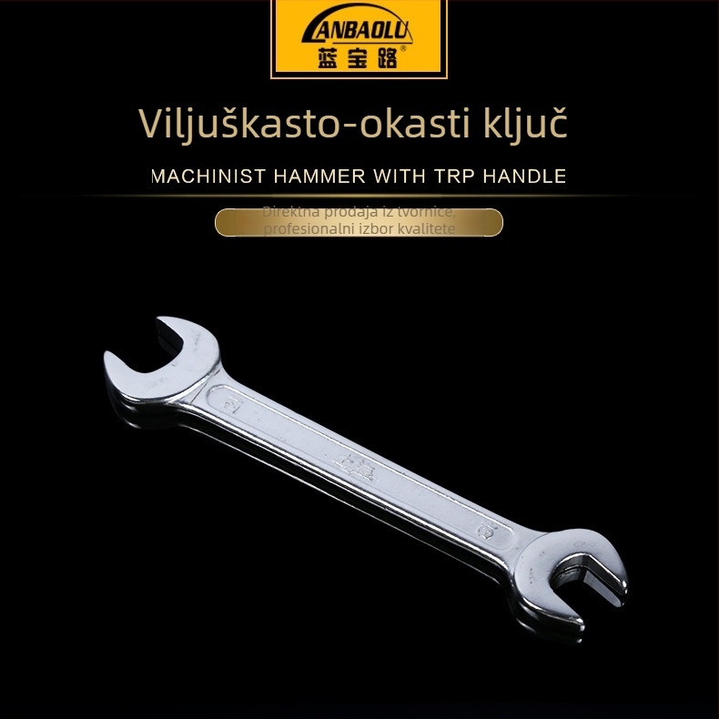 Kromirani čelični ključ s otvorenim krajevima, dvostrani, više veličina, izdržljiv alat