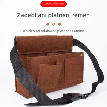 Torba za ekser za stolare i građevinske radnike, izdržljiva torba za alat s kaišem i kutijom za ekser