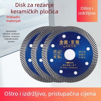 Set od tri lista za rezanje pločica, ultra-tanki 0,8 mm, za vitrifikirane pločice i mramor