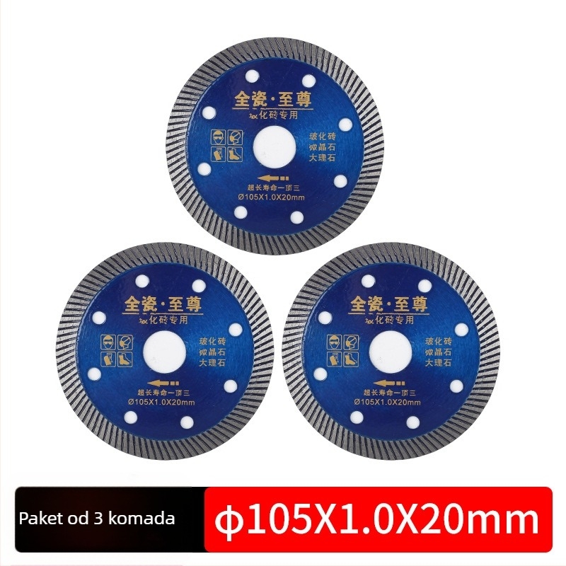 Set od tri lista za rezanje pločica, ultra-tanki 0,8 mm, za vitrifikirane pločice i mramor