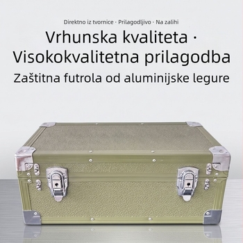 Set kutija od aluminijske legure za precizne instrumente, prilagodljiva kutija za alate, skladištenje dokumenata, mali sef, prijenosna kutija
