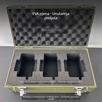 Set kutija od aluminijske legure za precizne instrumente, prilagodljiva kutija za alate, skladištenje dokumenata, mali sef, prijenosna kutija