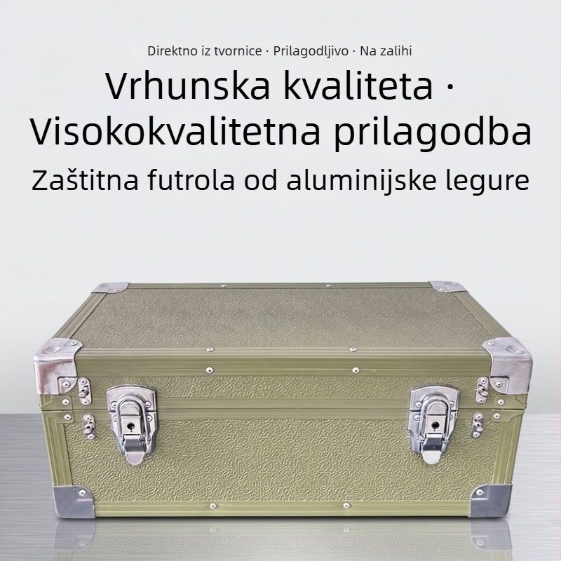Set kutija od aluminijske legure za precizne instrumente, prilagodljiva kutija za alate, skladištenje dokumenata, mali sef, prijenosna kutija