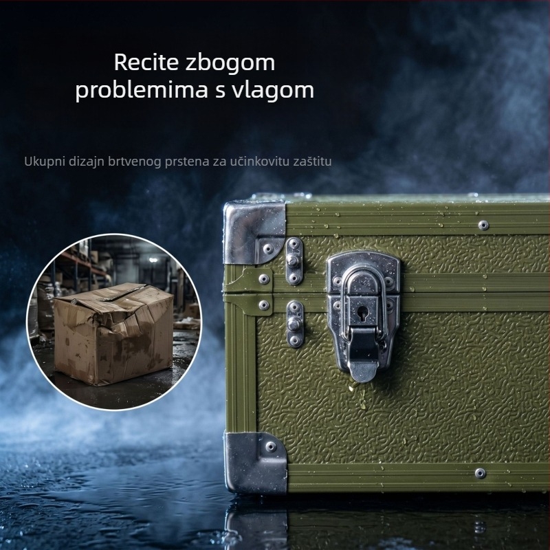 Set kutija od aluminijske legure za precizne instrumente, prilagodljiva kutija za alate, skladištenje dokumenata, mali sef, prijenosna kutija