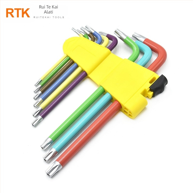 Prijenosni 8-dijelni set Torx i šesterokutnih ključeva, sklopivi