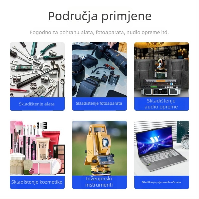 Aluminijski kovčeg od legure za alate i kozmetiku, prijenosna kutija za lijekove za dom i ured
