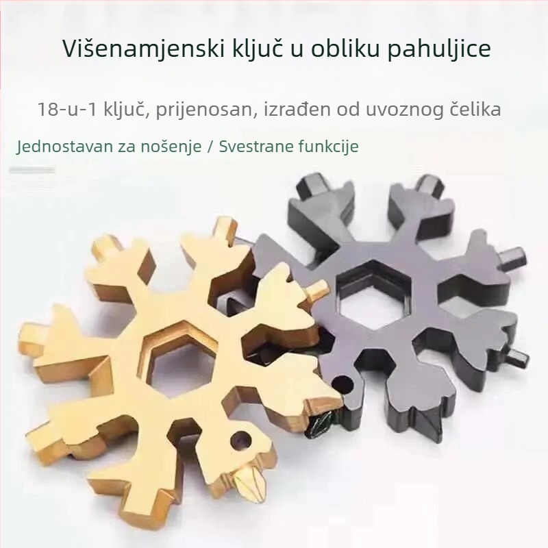 18-u-1 multifunkcionalni ključ u obliku pahulje – prenosni kućni alat s otvaračem boca