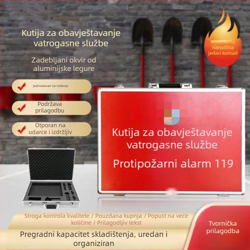 Aluminijska kutija za alate od aluminijske legure, prijenosna vatrogasna kutija