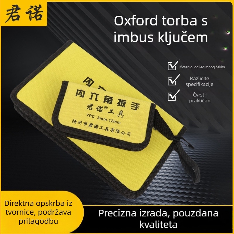 Set šesterokutnih ključeva serije Oxford Bag, legirani čelik, metrički promjeri, s produženim držačem