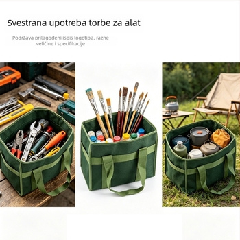Platnena torba za alate za gradilišta i tvornice, prilagodljiva veličina, torba za električarski alat.