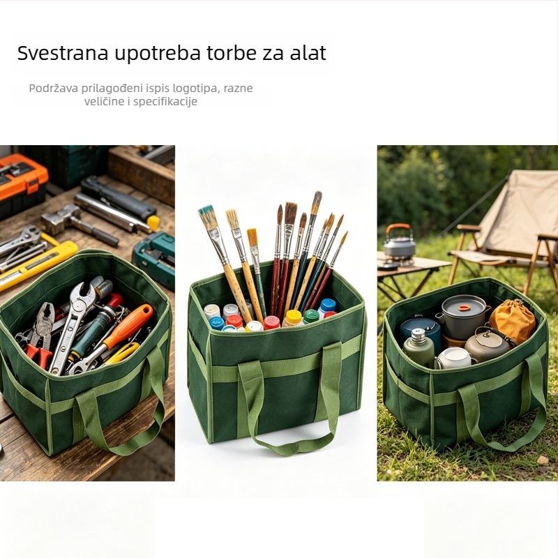 Platnena torba za alate za gradilišta i tvornice, prilagodljiva veličina, torba za električarski alat.