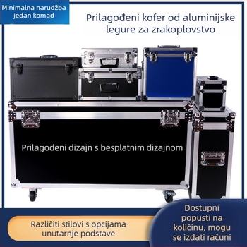 Prilagođena kutija za instrumente od aluminijske legure, velika avion-kutija s ojačanim panelima i amortizacijom udaraca