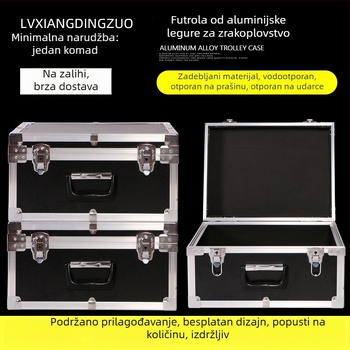 Prilagođena kutija za instrumente od aluminijske legure, velika avion-kutija s ojačanim panelima i amortizacijom udaraca