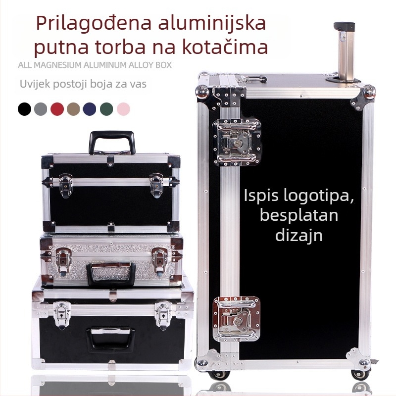 Prilagođena kutija za instrumente od aluminijske legure, velika avion-kutija s ojačanim panelima i amortizacijom udaraca