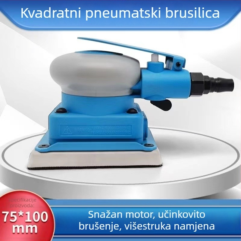 75×100 kvadratni pneumatski brusilica-polirka za završnu obradu lakiranih površina, tekstura narančine kore, za automobile, hardver i namještaj.