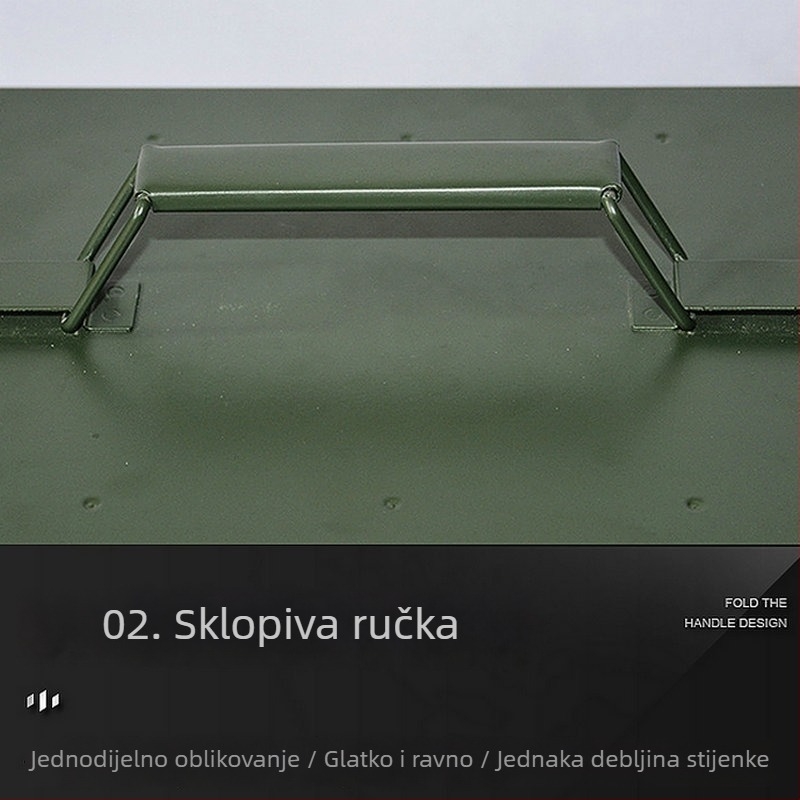 Metalna kutija za municiju sa zaključnom stubom, prenosna kutija od metalnog lima za alate, višefunkcionalna zaštitna kutija
