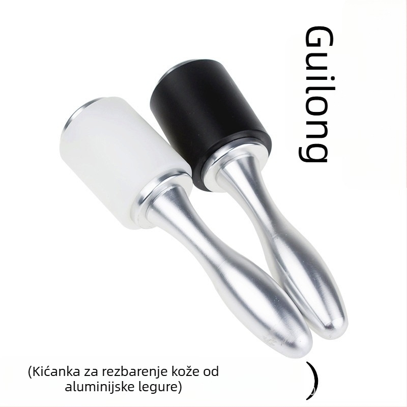 Čekić za izradu kože s nylon glavom i aluminijskom drškom, okrugla glava, 18,5 cm