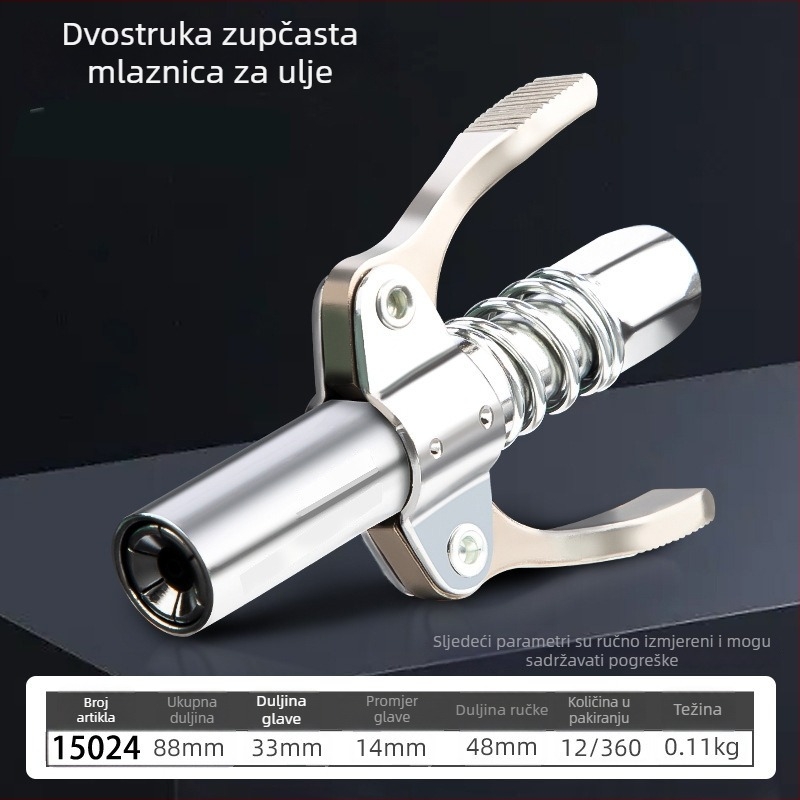Dvostruko zupčasti nastavak za injekciju ulja za pištolj za mazivo, univerzalni nastavak za punjenje, ručni alat