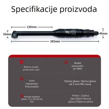 JAO industrijske razine pneumatski produženi kutni brusilica JA-90AS za poliranje i brušenje kalupa šupljine, otporna na habanje