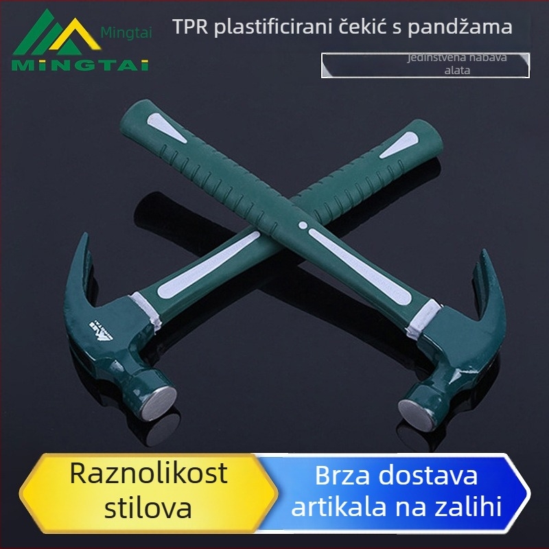 Mingtai čekić s kandžom, 0,5 kg, plastična drška s potpuno premazom, za vađenje eksera