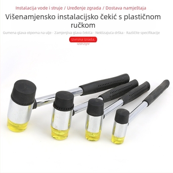 Čekić za montažu s plastičnim glavom za postavljanje pločica i mramora