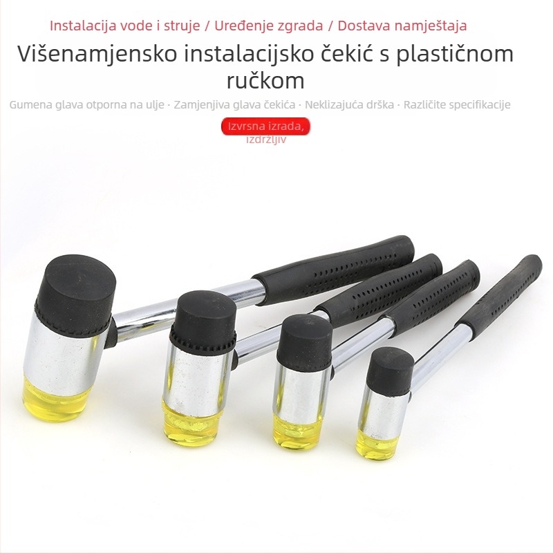 Čekić za montažu s plastičnim glavom za postavljanje pločica i mramora