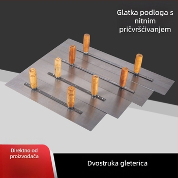 Velika željezna špahtla za malteriranje s dvostrukim držalom (45–60 inča), plavi čelični alat