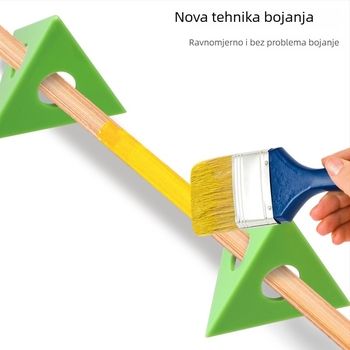 Drveni trokutasti nosač za bojanje, uklonjivi, dvostruke funkcije – gornja šipka, podloga za raspršivanje drveta i potporna noga
