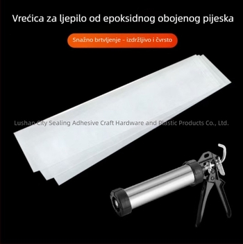 Torba za pištolu za ljepilo s epoksidnim obojenim pijeskom, univerzalna za duge i kratke modele, debeli unutarnji sloj za raspršivanje, vrećica za završavanje šavova