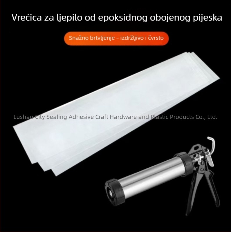 Torba za pištolu za ljepilo s epoksidnim obojenim pijeskom, univerzalna za duge i kratke modele, debeli unutarnji sloj za raspršivanje, vrećica za završavanje šavova